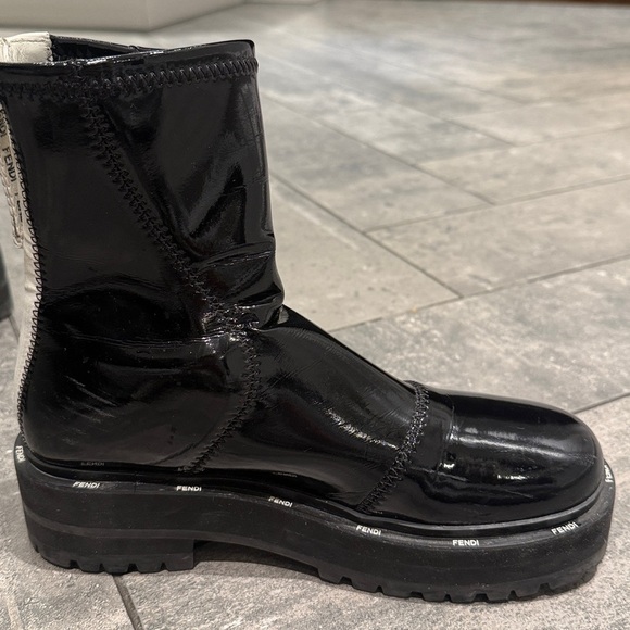 Fendi neoprene and faux leather boots - Picture 7 of 11